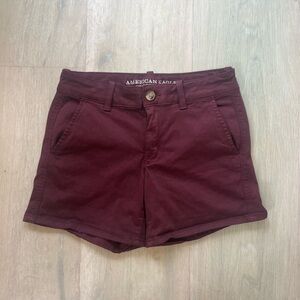 American Eagle Outfitters Women's Dark Red/Burgundy Shorts